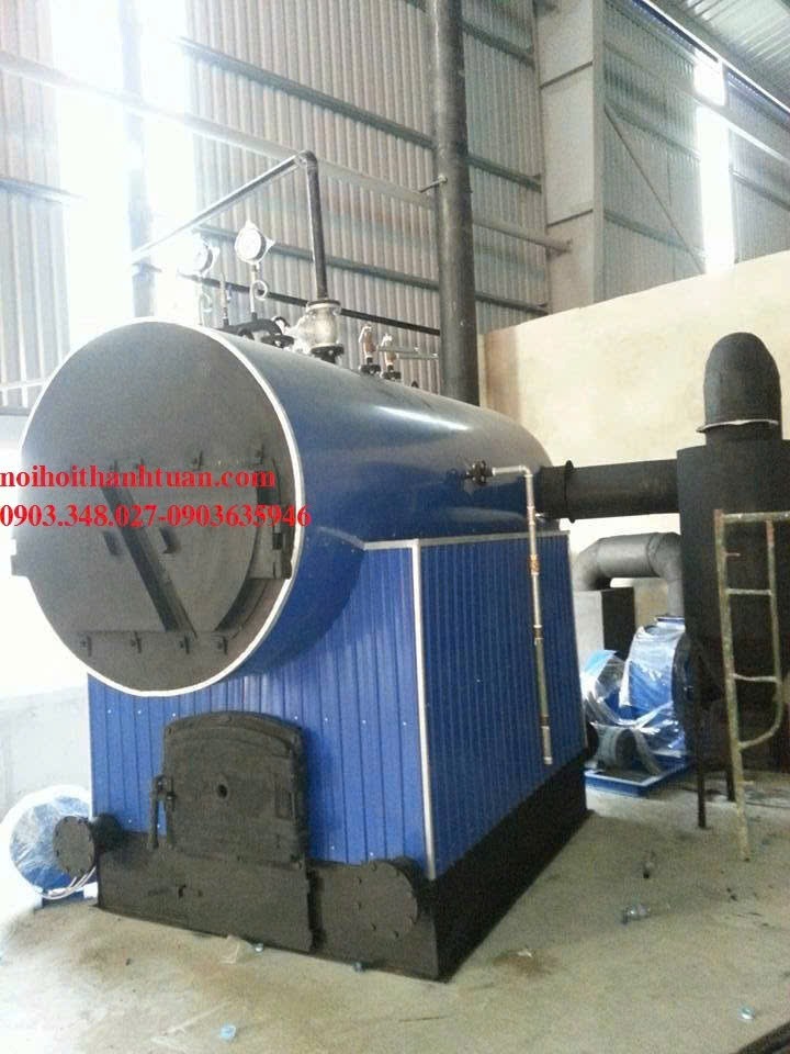 nồi hơi đốt củi , củi trấu